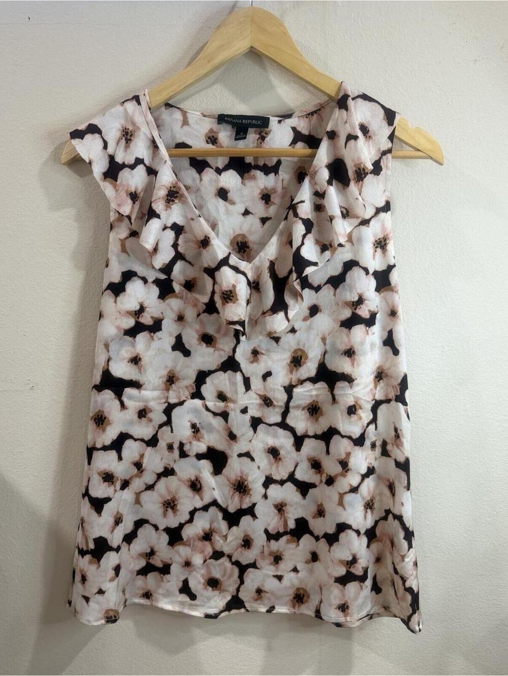 BANANA REPUBLIC Burgundy Blush Floral sleeveless cod25